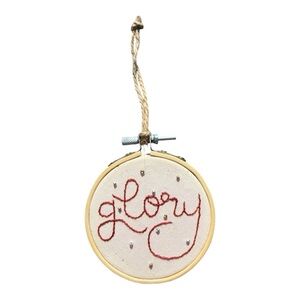 Glory Hand Embroidered Holiday Ornament